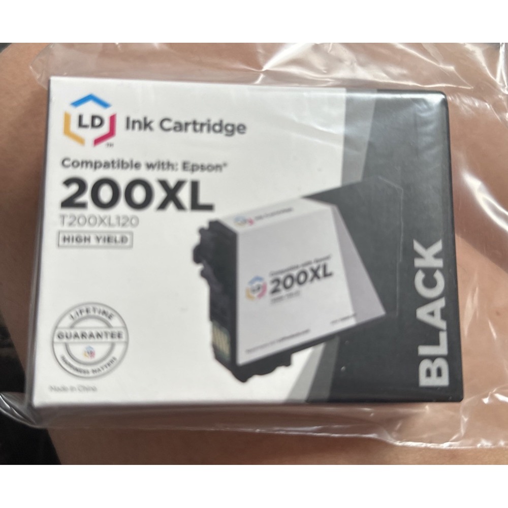 LD T200XL120 200XL Black Ink Cartridge for Epson XP-400 XP-200 WF-2520 WF-2530